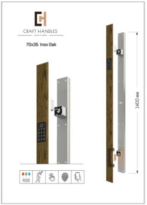 Арт. 70х35 Inox Oak Premium + Dircode, L-1400мм