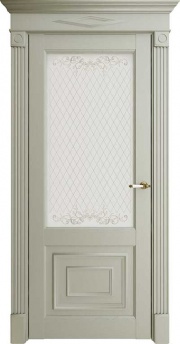 Дверь  Florence 62002 Светло-серый Серена Остекленная
