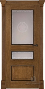 Дверь Гранд 2 Версаче светлое (широкий фигурный багет) Дуб Patina Antico