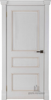 Дверь Гранд 2 (широкий фигурный багет) Дуб Patina Bianco