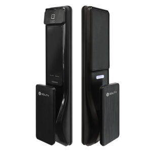 Врезной электронный дверной замок Solity GSP-2000BK BLACK с отпечатком пальца
