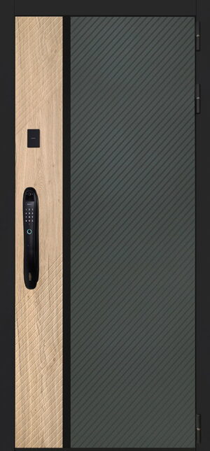 Стальная дверь Эдинбург с зеркалом биометрический замок 2050x960 110кг