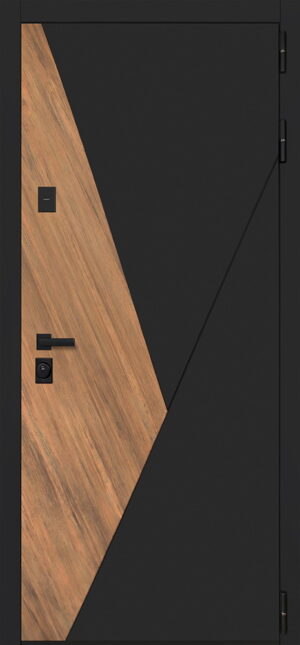 Стальная дверь Loft с зеркалом адаптивная замковая часть 2050x880 100кг